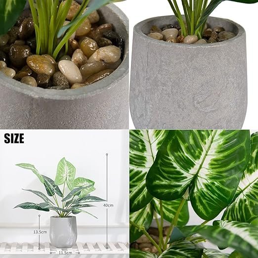 Artificial Eucalyptus Desk Plant (40 cm) – Realistic Faux Greenery for Indoor Home & Office Styling - Image 2